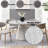 Kacey Natural Finish Engineered Stone Round Dining Table