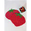 Napperon en forme de fraise en forme de fraise - tapis de fruits rouges tissé à la main - fantaisie Lorinda