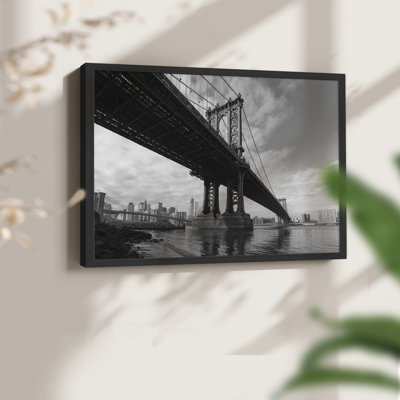 Manhattan Bridge -Framed Print - Restickable