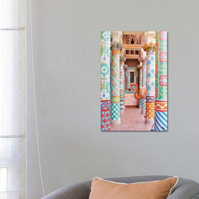Flamingo Pillars by Erin Summer - Wrapped Canvas Gallery-Wrapped Canvas Giclée