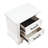 Charming White Finish 2-Drawer Nightstand Durable Wood Black Handles Classic Bedside Table 1Pc Bedroom Furniture