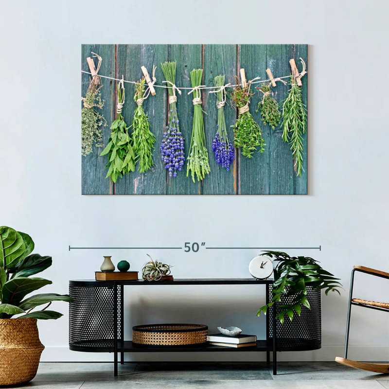 Yarlin Drying Herbs, 30" H x 45" W