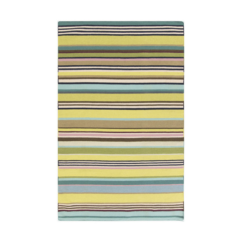 Wool Striped Indoor Rug, Rectangle 2' x 3'