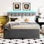 Lit plateforme tapissier avec lit gigogne, lit gigogne polyvalent et confortable, atmosphère classique-786075033-786075035