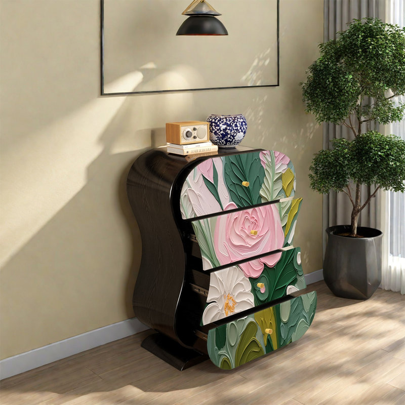 Pine Wood Frame Storage Cabinet