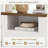 Wingback Velvet Upholstered Bed With 2 Farmhouse Nightstands – 3-Piece Bedroom Set-477397066-477397067