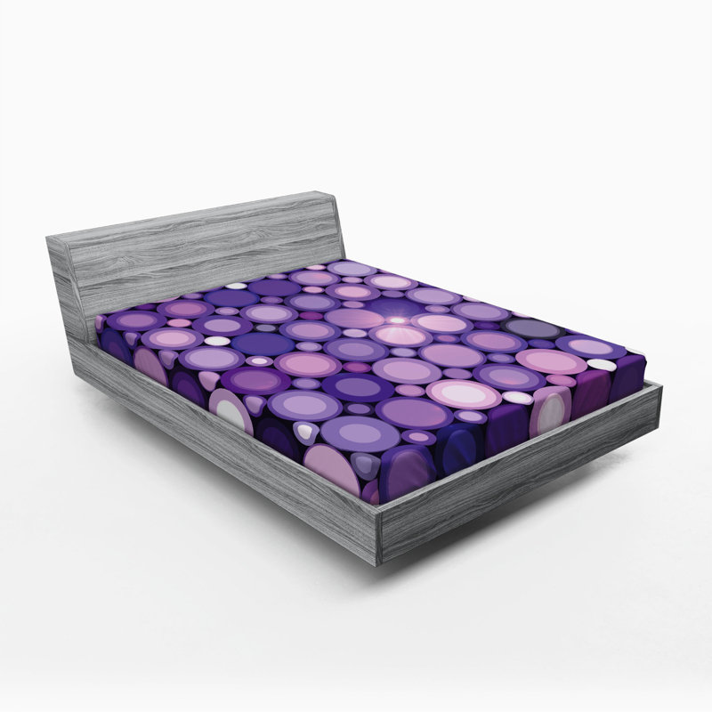 Microfiber Geometric Fitted Sheet, Full Fitted Sheet