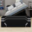 Lit plateforme rembourré confortable et confortable avec espace de rangement à levage latéral hydraulique-1700229793