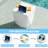 Assemble-Free Outdoor Side Table,Quick Assembly S-shaped Pool Lounger,Waterproof Plastic Pool End Table with 2 Cup Holders and 1 Tablet Holder, Essential for Outdoor Relaxation-124434259