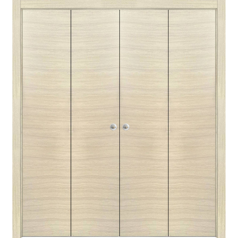 Porte pliante à panneaux en bois Planum, 72 po x 96 po, Placage naturel