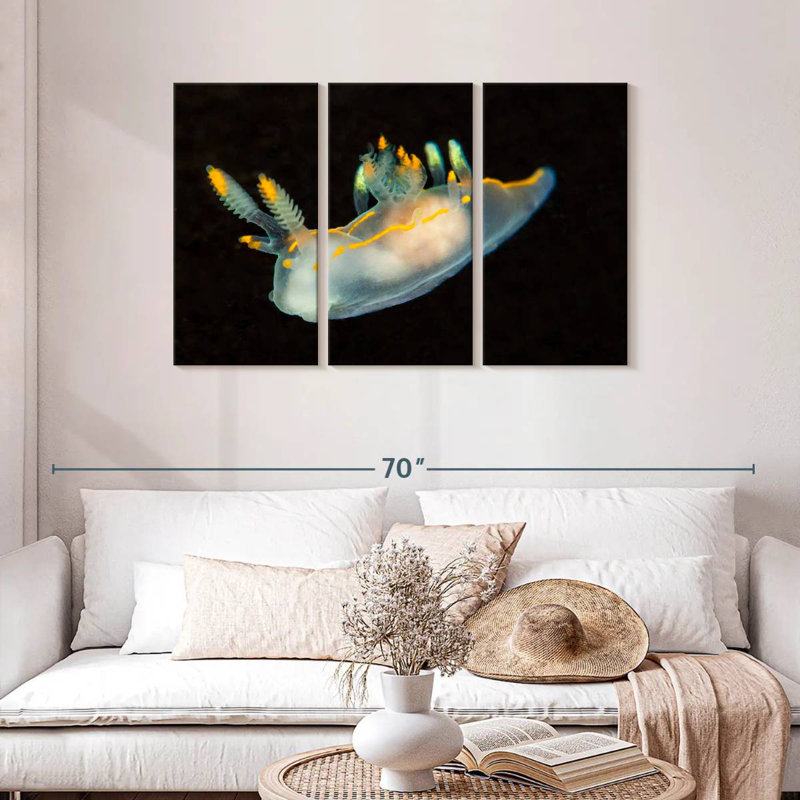 Sea Slug In Dark Waters, 28" H x 45" W