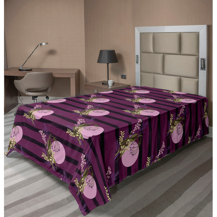 Ambesonne, drap plat floral pivoines, art botanique printanier
