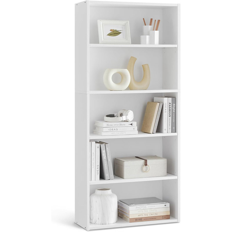 Bibliothèque standard H 71,1 po x l 24,4 po Sayef, Blanc, (5 tablettes) H 52,7 po x l 23,6 po x P 9,4 po