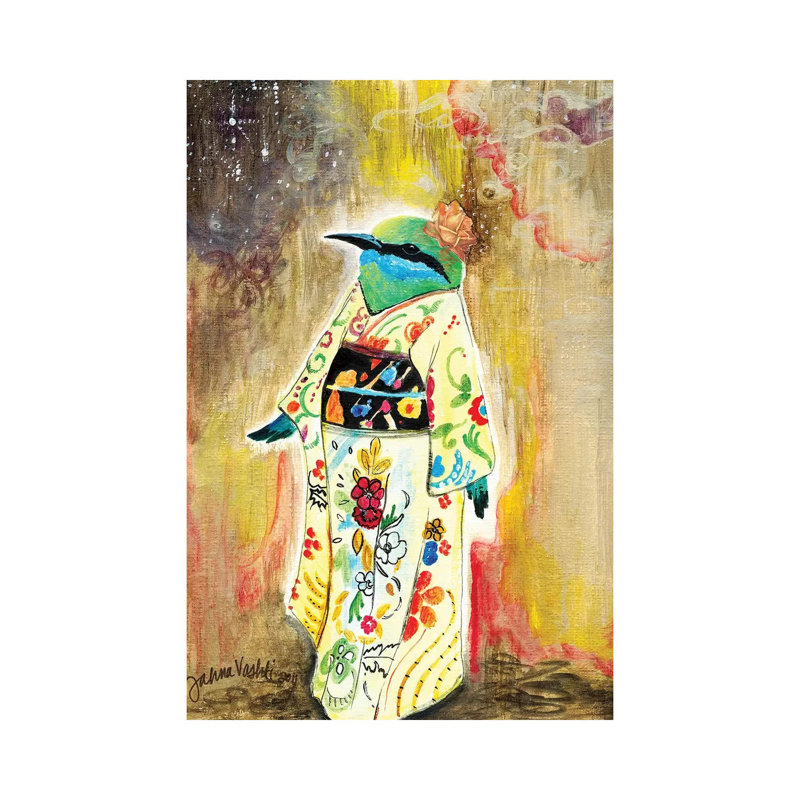 Kimono Bird by Jahna Vashti - Wrapped Canvas Print, 66.04 cm H x 45.72 cm W