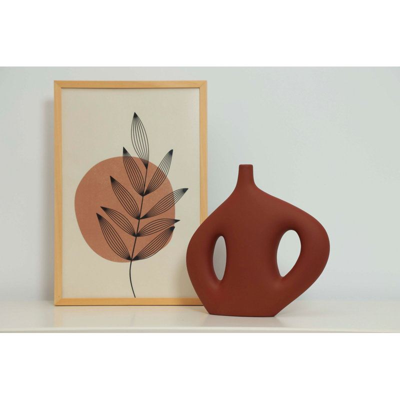 Cyna Ceramic / Porcelain Table Vase, Red