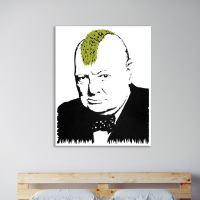Churchill Turf War by Banksy - Wrapped Canvas Print