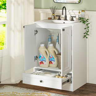 Meuble-lavabo simple 30 po avec comptoir en céramique