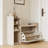 37.8" Shoe Storage Bench With Cushion, Flip-top Shoe Cabinet With Adjustable Shelves And Side Storage Compartment, Modern Narrow Shoe Organizer For Entryway-2061504521