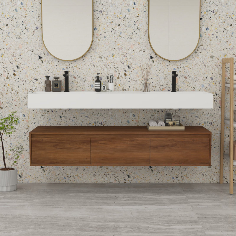 Meuble-lavabo double 60 po