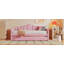 Lit de jour simple tapissier avec couchette, canapé-lit en velours avec ports USB, aucun sommier nécessaire, rose (ancien SKU HL000067AAH)