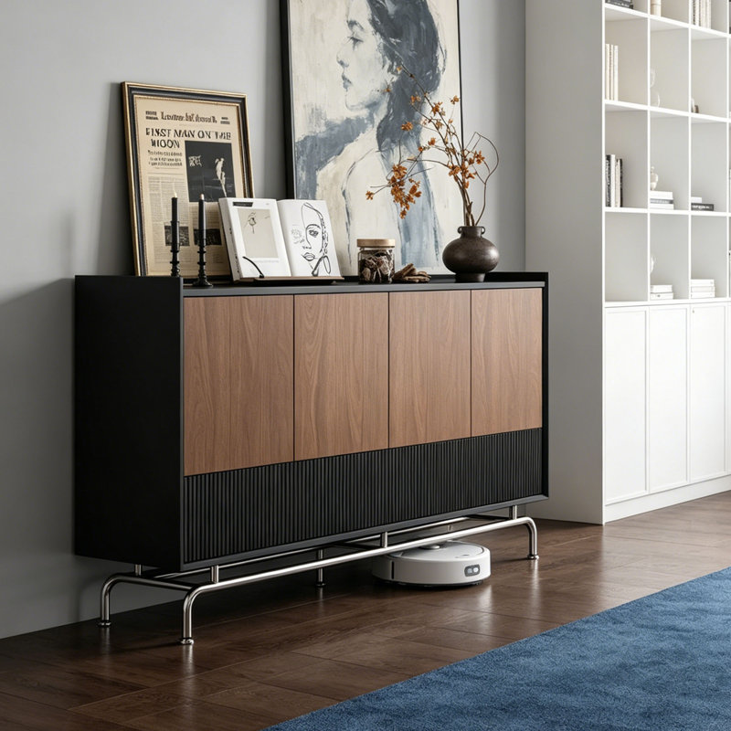 Armoire à chaussures minimaliste de style américain, 47.24"H x  55.12"W x  13.78"D