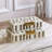 Latiara Decorative Boxes Set Resin/Wood/Fabric/Polyresin/Aluminum Modern Glam Pattern Approx. Finish Home/Office Decor Set Of 2 - 4", 3" Brown, Ivory, Gold