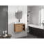 Meuble-lavabo mural 28 po avec lavabo en céramique blanche et porte à fermeture en douceur, emballage KD
