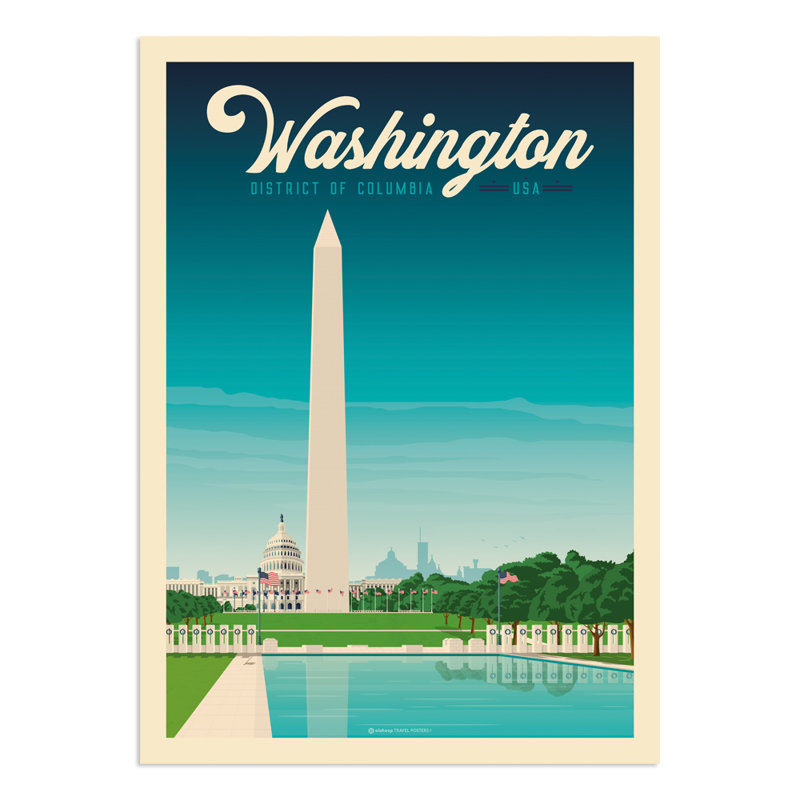 Washington DC 1 Piece Wall Art, 70cm H x 50cm W