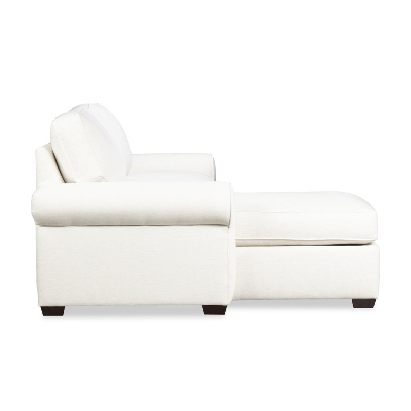 Porter Upholstered L-Shaped Sectional, Right Hand Facing, Macarena Light Gray Canvas