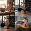 Industrial Steampunk Pipe Lamp, Vintage Retro Desk Light, Creative Water Pipe Table Lamp 31cm, E27 Lighting Fixture for Bedside, Living Room, Bedroom, Study Room, Bar, Restaurant-359715478