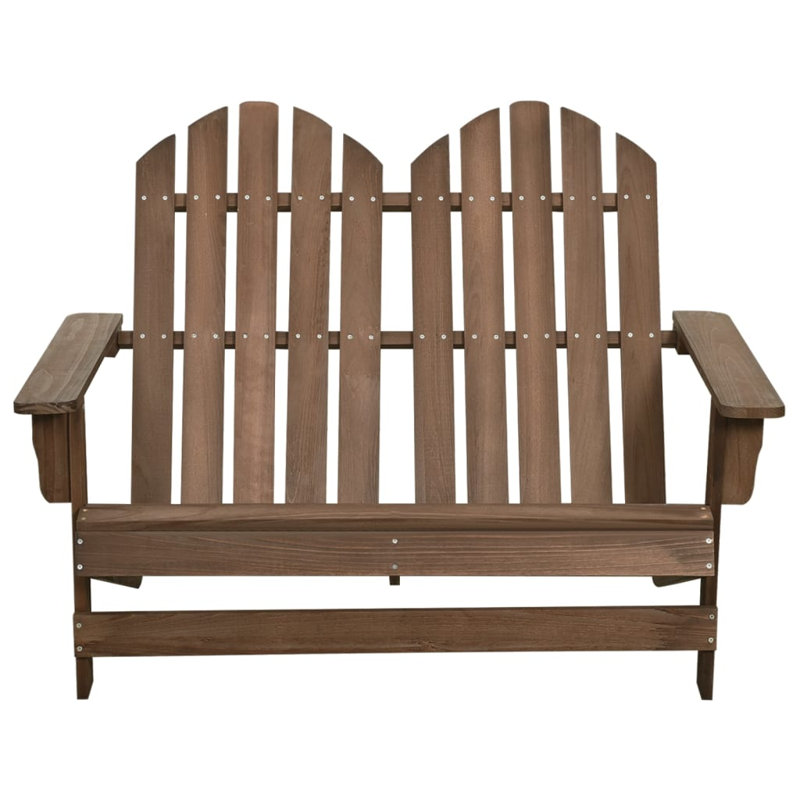 Courtright Solid Wood Outdoor Bench, Brown