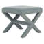 Repose-pieds carré standard en velours de 20,5 po Nixon-111179670