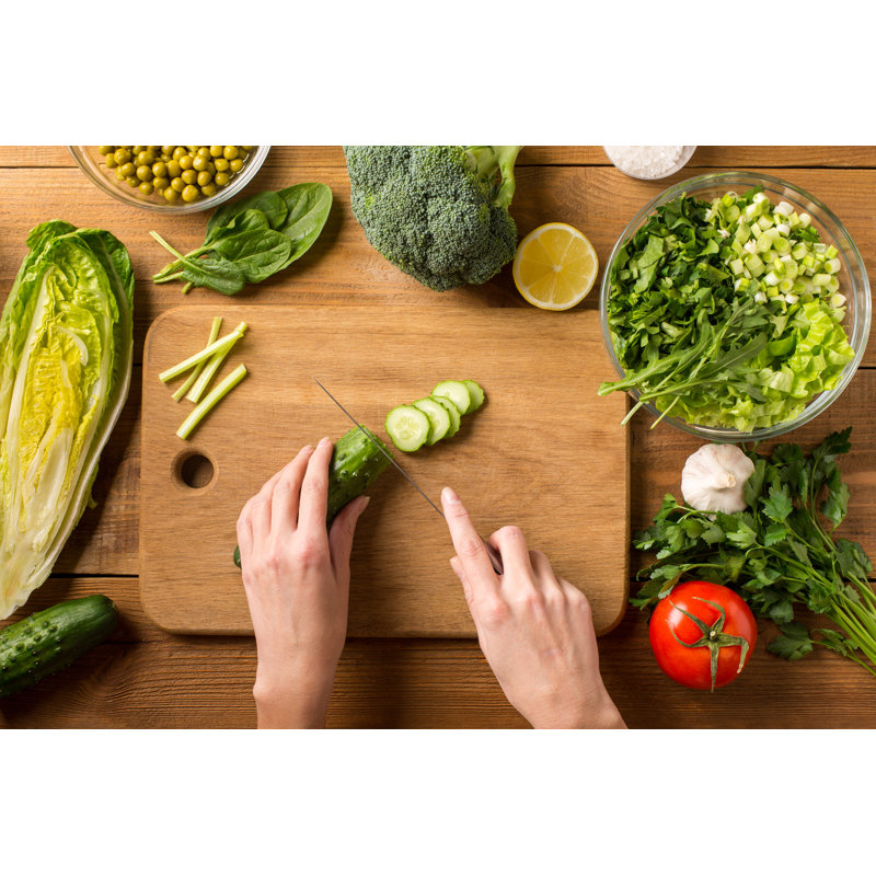 Fresh Vegetable Salad - Wrapped Canvas Print, 30cm H x 46cm W x 3.8cm D