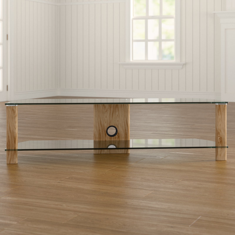 Kail Unfinished TV Stand for TVs up to 65", Light Oak, 40cm H x 150cm L x 40cm W
