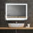 HOMCOM 32" X 24'' LED Illuminated Bathroom Mirror, Wall Mounted Vanity Mirror With Dimmable Memory Touch, Waterproof, Horizontally Or Vertically, Silver