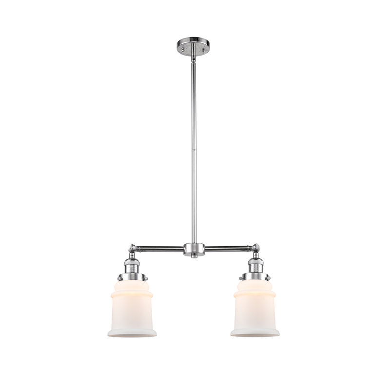 Galaviz 2 - Light Kitchen Island Pendant, 6 Watt Vinage LED Bulb, Seedy, Polished Chrome
