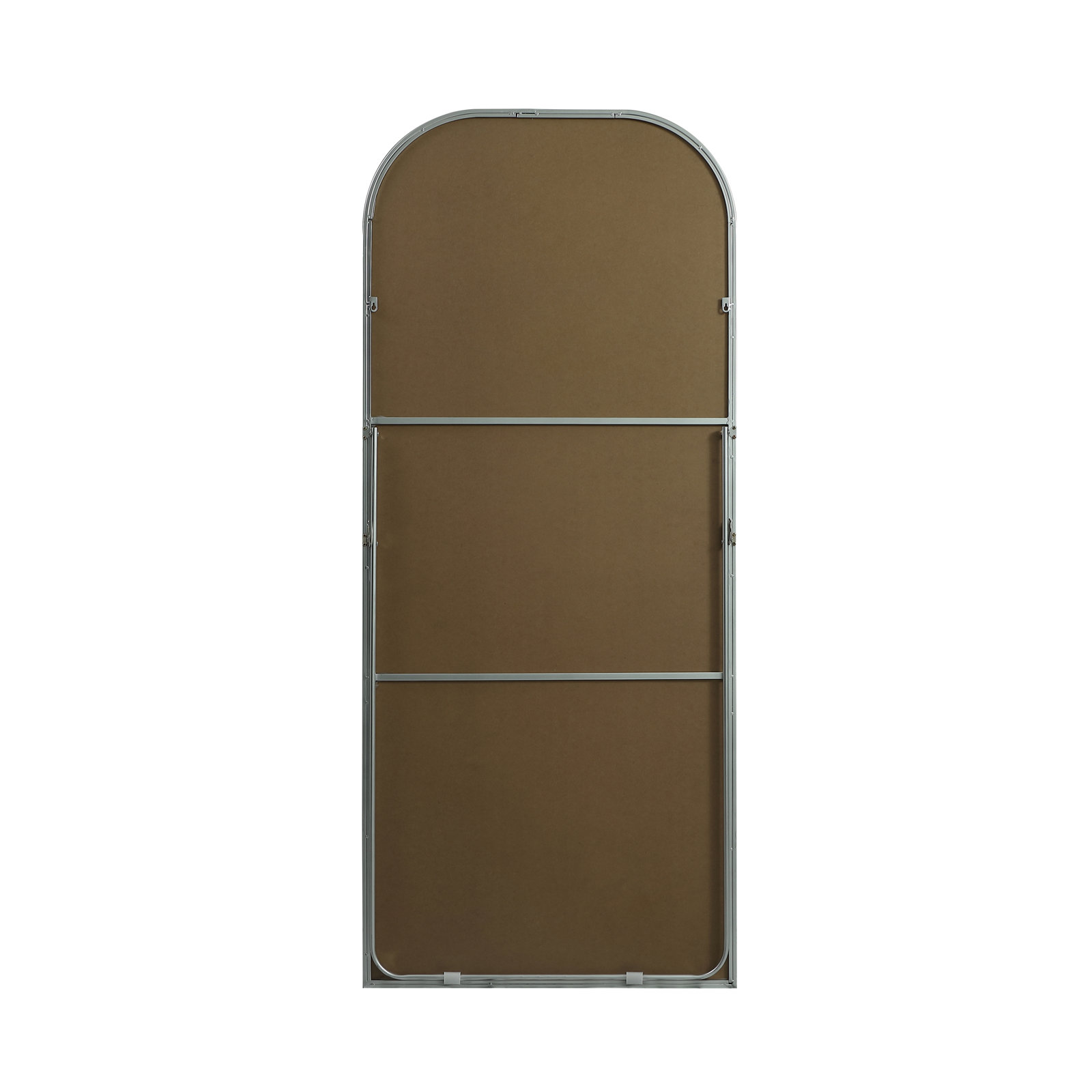 Sabine Metal Arch Floor Mirror, 76" x 32", Silver