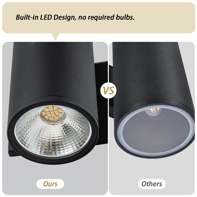 Tazia LED Wall Light, Matte Black