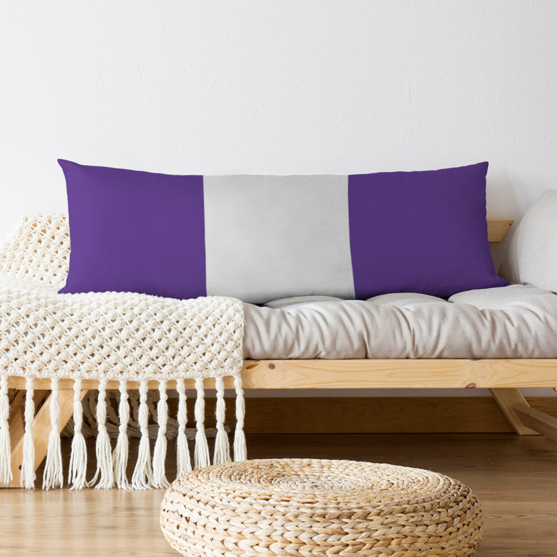 Polyester Medium Pillow, Achilles Football, Purple and White