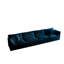 Canapé modulaire en chenille bleu: qualité, ambiance relaxante - canapé 4 places avec structure