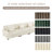 4 - Piece Upholstered White Faux Rabbit Fur Flannel Modular Sectional Sofa with Armrests & Throw Pillows-2067417775