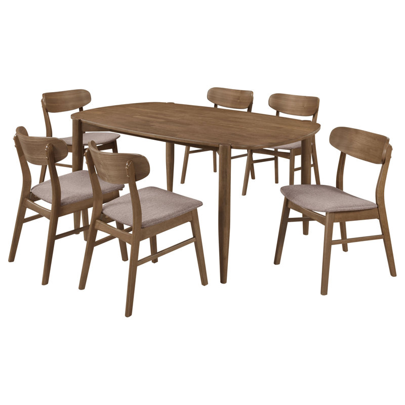Ensemble de salle à manger 7 pièces Whisten, 7 pièces : table, 6 chaises