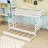 Twin XL over Queen Wooden Bunk Bed with Trundle and Guardrails-1534729459