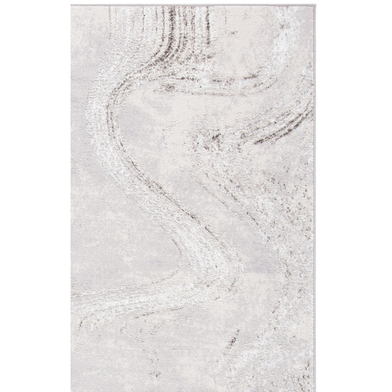 Nishia Performance Abstract Rug, Rectangle 5'5" x 7'7"