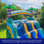 Toboggan aquatique gonflable Herokiddo Tropical Breeze de 7 m (23 pi) en vinyle marbré de qualité commerciale, à double voie, avec piscine intégrée et système de drainage, pour enfants et adultes (avec souffleur), pour l'intérieur et l'extérieur, idéal pour les fêtes d'anniversaire, location de qualité, grand gonflable, toutes saisons