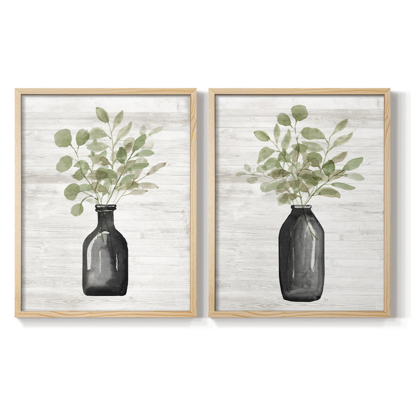 Summers Foliage I-Premium Framed Print -Ready to Hang - No Nails Required - No Nails Required, Natural Wood, 11" H x 18" W