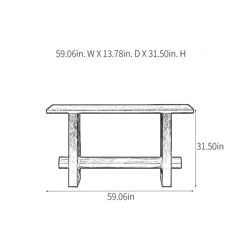 Console Modern Minimalist Art, H 31,5 po x l 59,06 po x P 13,78 po