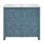 Meuble-lavabo bleu 36 po avec lavabo en céramique et rangement 36 po | Idée de cadeau