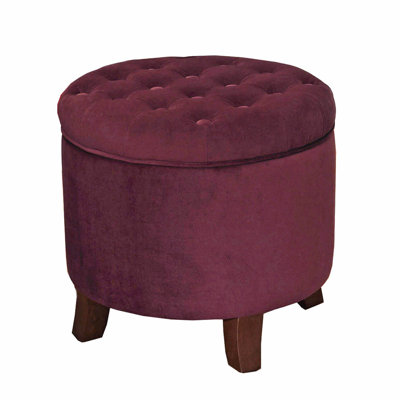 Cambridge 48.3cm Wide Tufted Round with Storage Ottoman