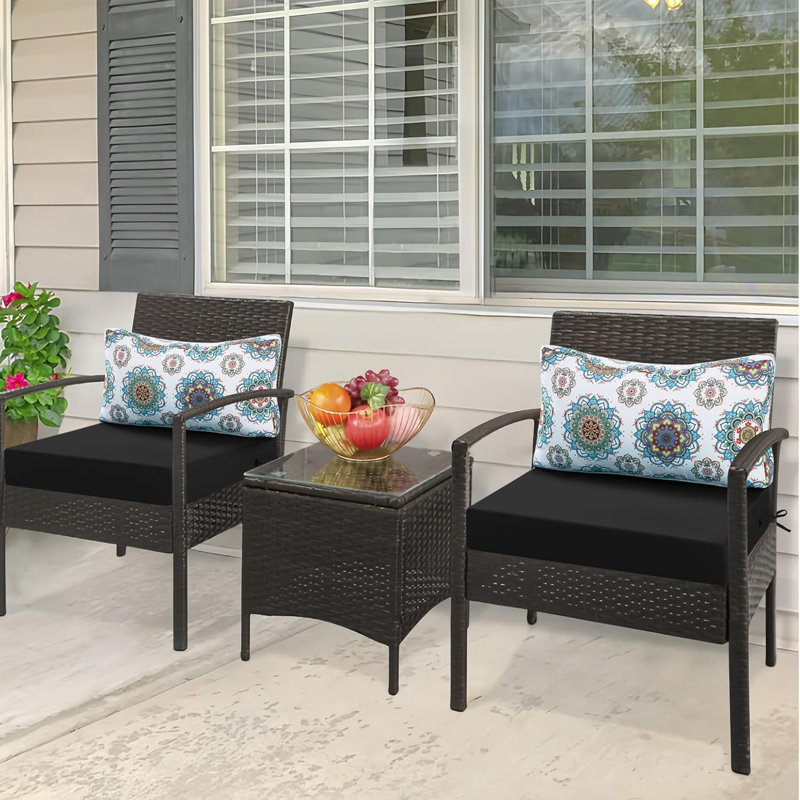 Coussins d'extérieur pour meubles de patio, coussin de siège et de dossier d'extérieur 26,5 po x 26,5 po